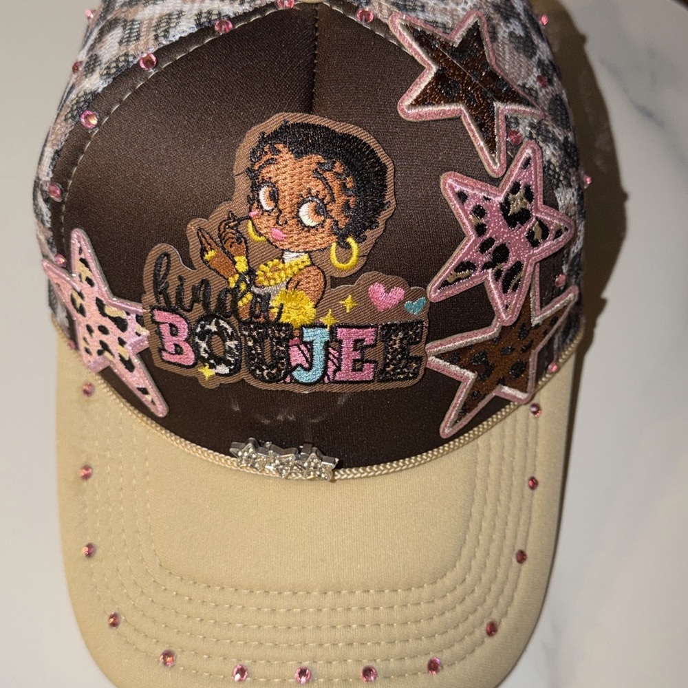 Brown and Tan Graphic Women's Hat